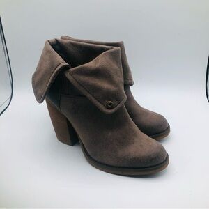 Sbicca‎ Women’s brown Fold Over Heeled Booties Size 7.5